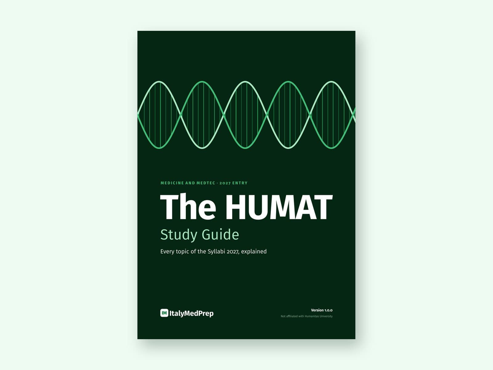 The cover of The HUMAT Study Guide, version 1.0.0